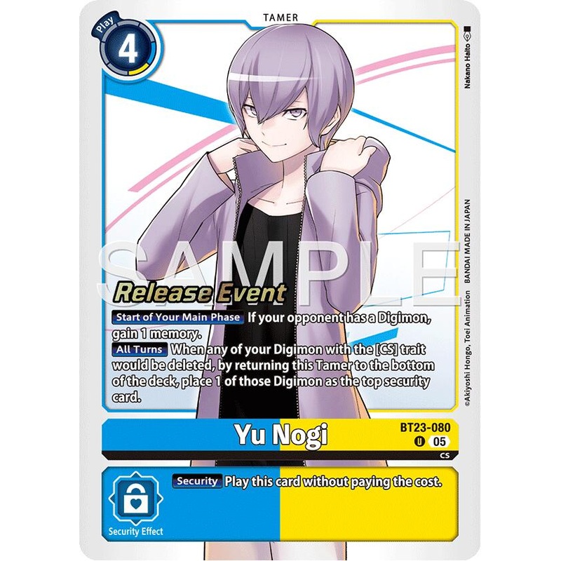 Yu Nogi [BT23-080] [Hackers’ Slumber Release Event Cards] (ONLINE ORDER ONLY)