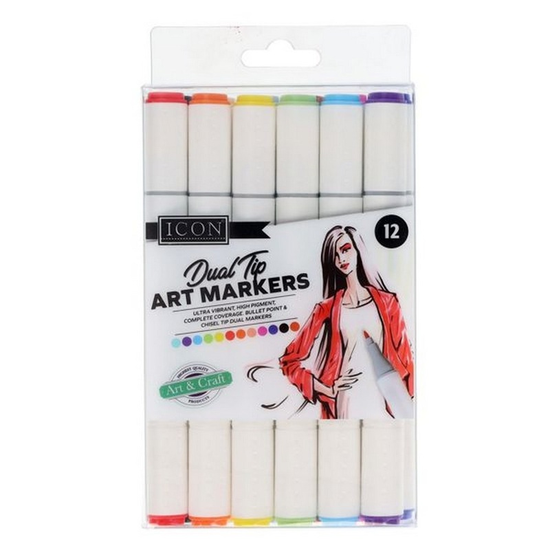 Dual Tip Art Markers Pack of 12