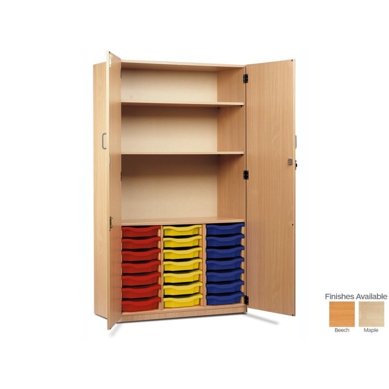 Monarch 21 Single Tray Storage Unit Cupboard with Full Doors