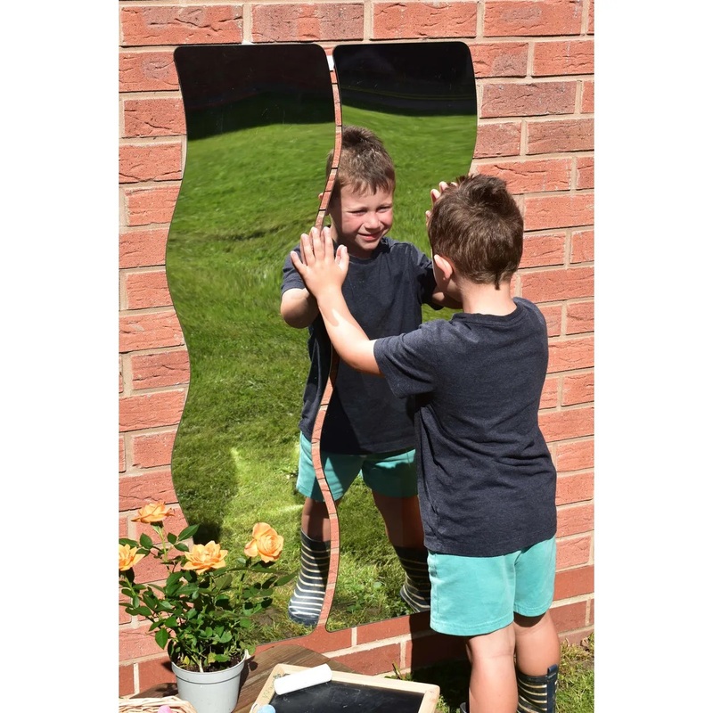 Outdoor/Indoor Wavy Mirrors Set of 2