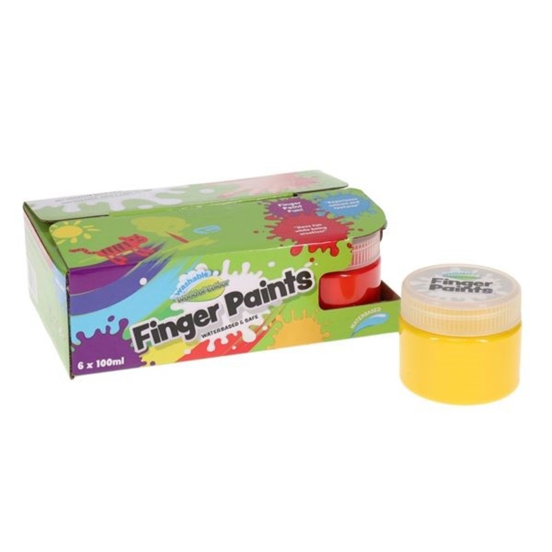 World of Colour 6 x 100ml Finger Paints