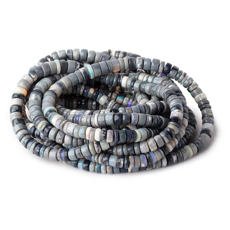 4-7mm Australian Opal Plain Heishi Beads 16 inch 147 pieces AA (ONLINE ORDER ONLY)