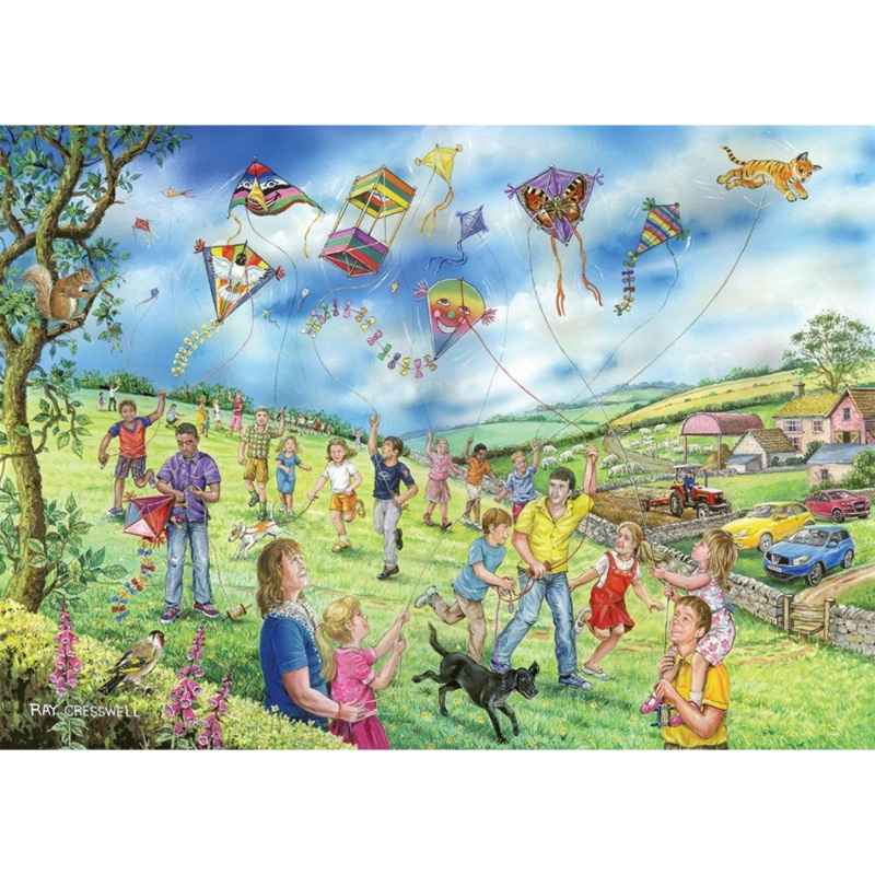 Lets Go Fly A Kite  BIG 250 Piece Jigsaw Puzzle