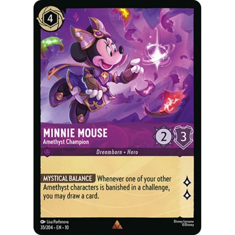 Minnie Mouse – Amethyst Champion (35/204) [Whispers in the Well] (ONLINE ORDER ONLY)