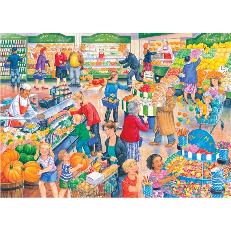 Supermarket Dash  BIG 250 Piece Jigsaw Puzzle