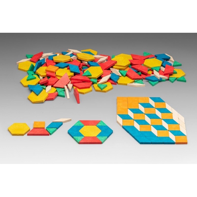 Wooden Pattern Blocks Set of 250