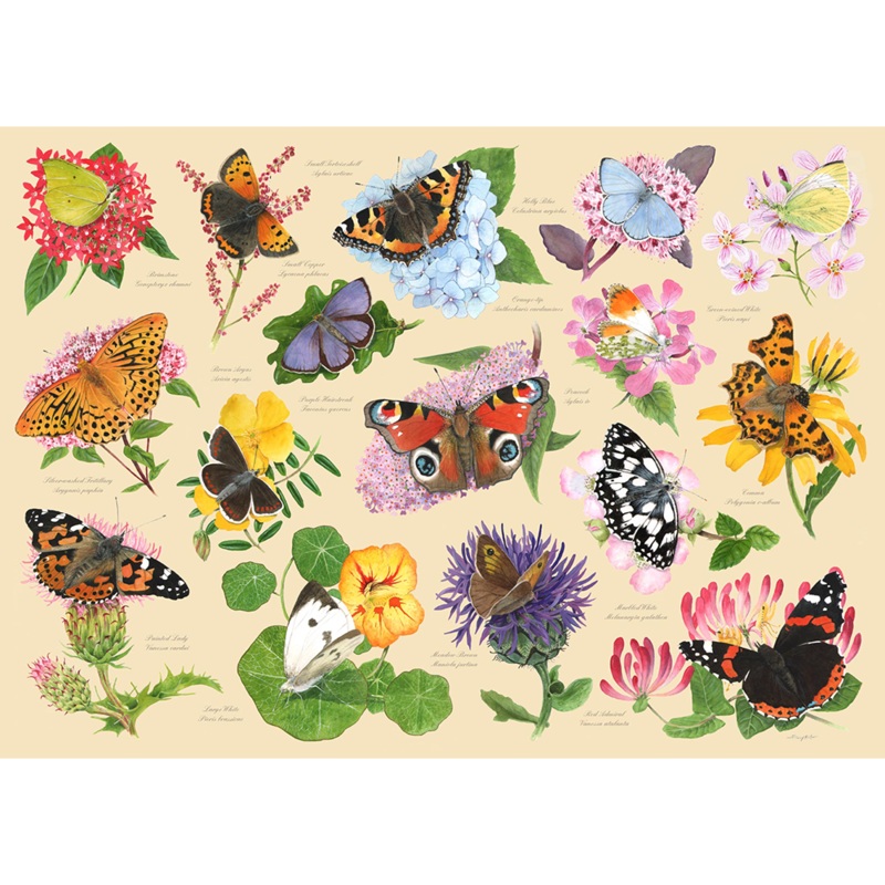 Garden Butterflies  1000 Piece Jigsaw Puzzle