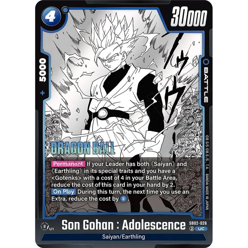 Son Gohan : Adolescence [Manga Booster 02] (ONLINE ORDER ONLY)