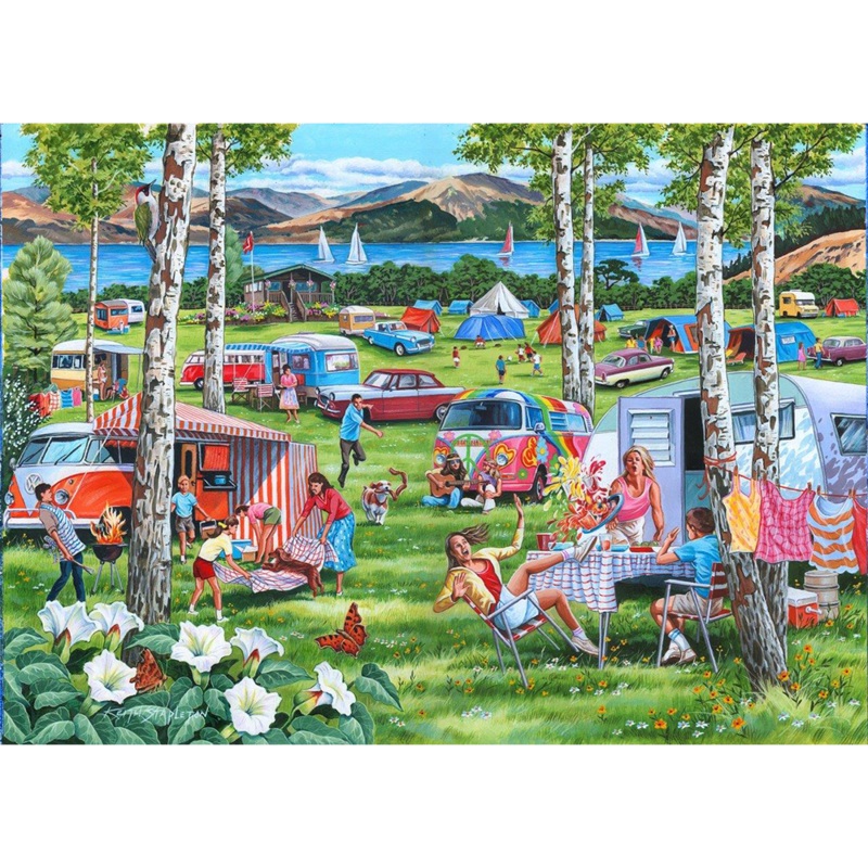 Camping Chaos  BIG 500 Piece Jigsaw Puzzle