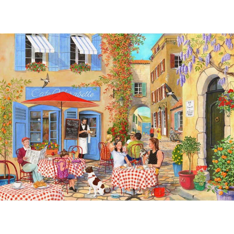 Coffee & Croissants  BIG 500 Piece Jigsaw Puzzle