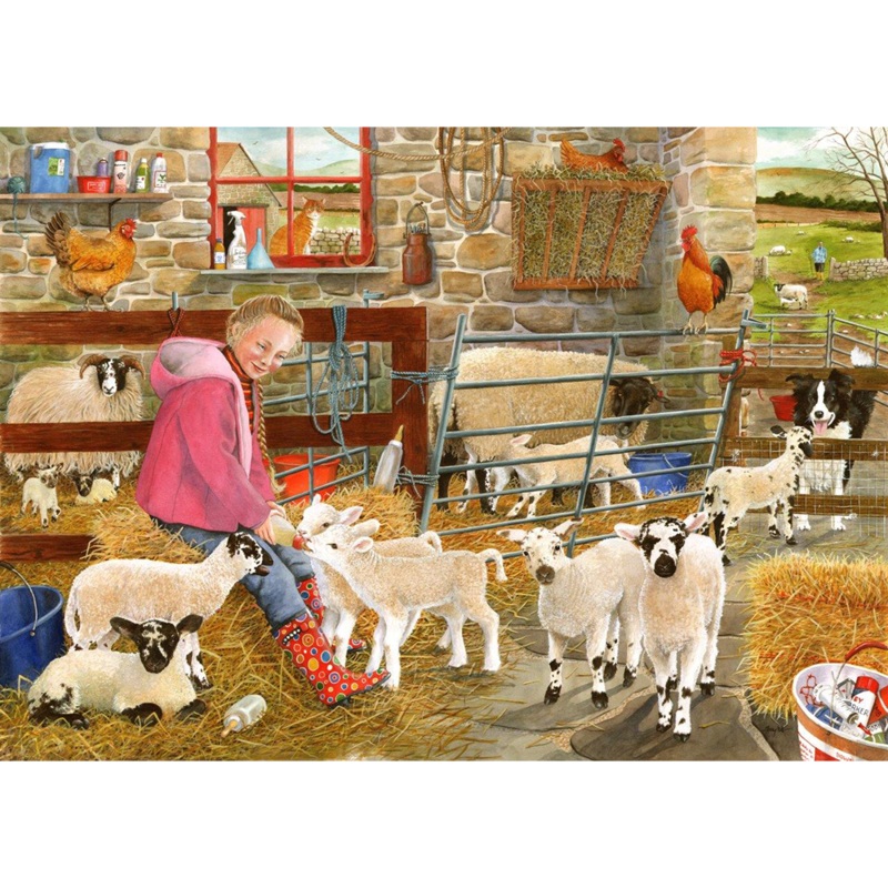 Marys Little Lambs  BIG 500 Piece Jigsaw Puzzle