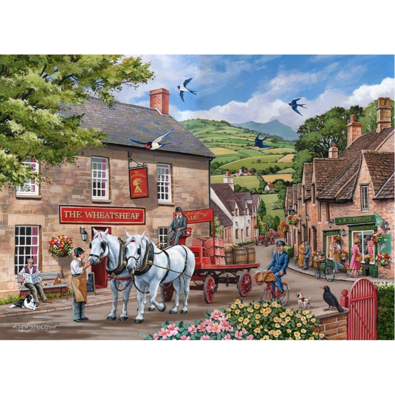 Pulling Their Weight  BIG 500 Piece Jigsaw Puzzle