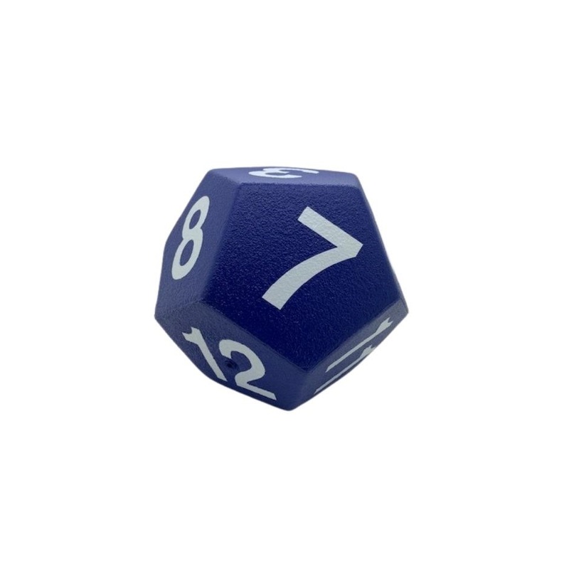 CleverCo 12 Sided Number PU Foam Dice  Blue
