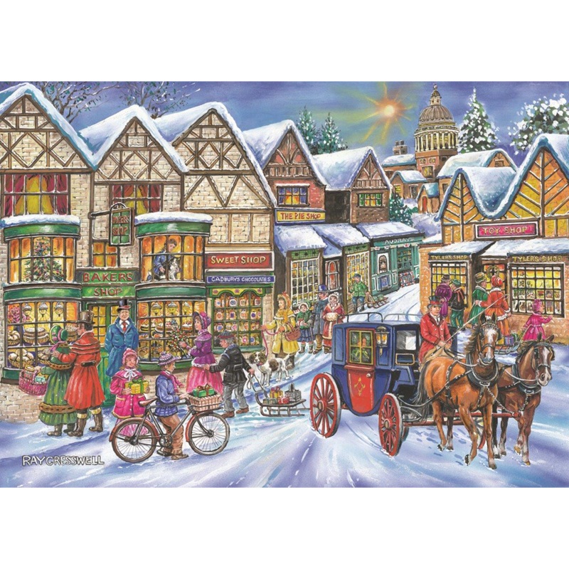 Old Time Shopping  BIG 250 Piece Jigsaw Puzzle
