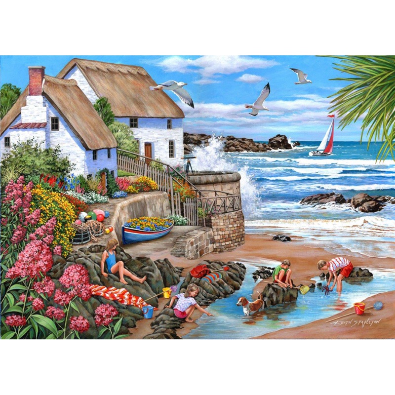 Seaspray Cottages  1000 Piece Jigsaw Puzzle