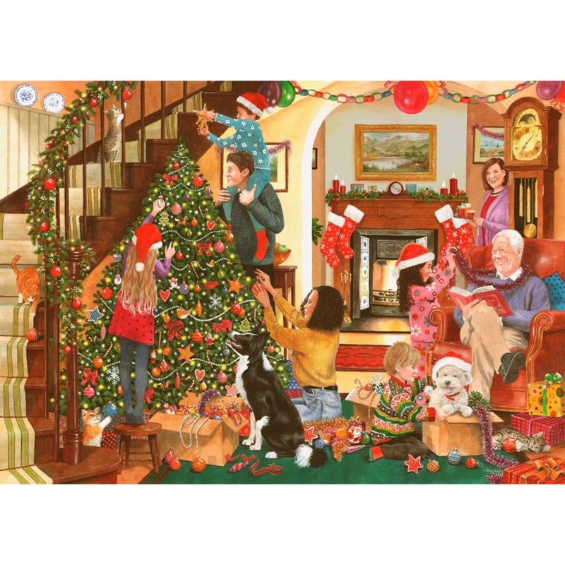 Decorating The Tree  BIG 500 Piece Jigsaw Puzzle
