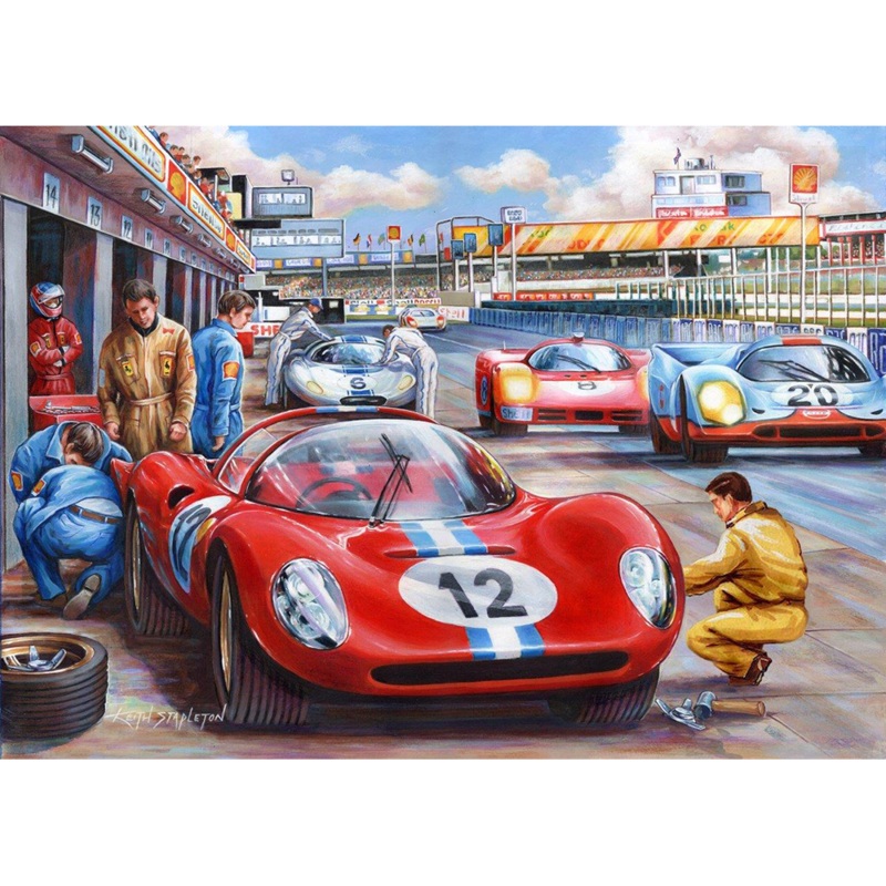 Pit Stop  BIG 500 Piece Jigsaw Puzzle
