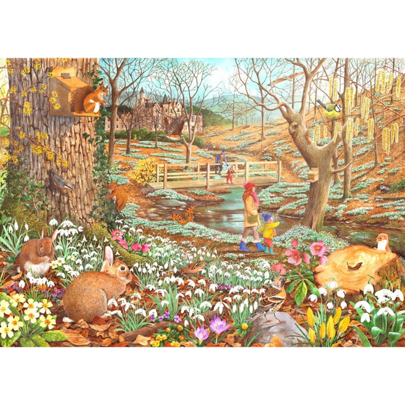 Snowdrop Walk  BIG 500 Piece Jigsaw Puzzle