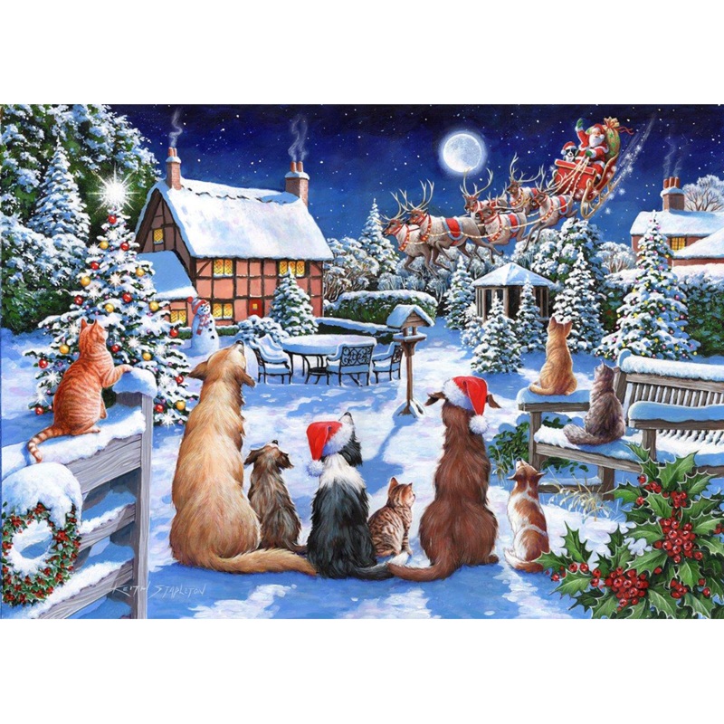 No 19 Santa Paws  1000 Piece Jigsaw Puzzle