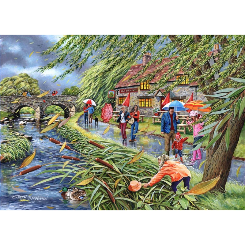 Wind at the Willows  1000 Piece Jigsaw Puzzle
