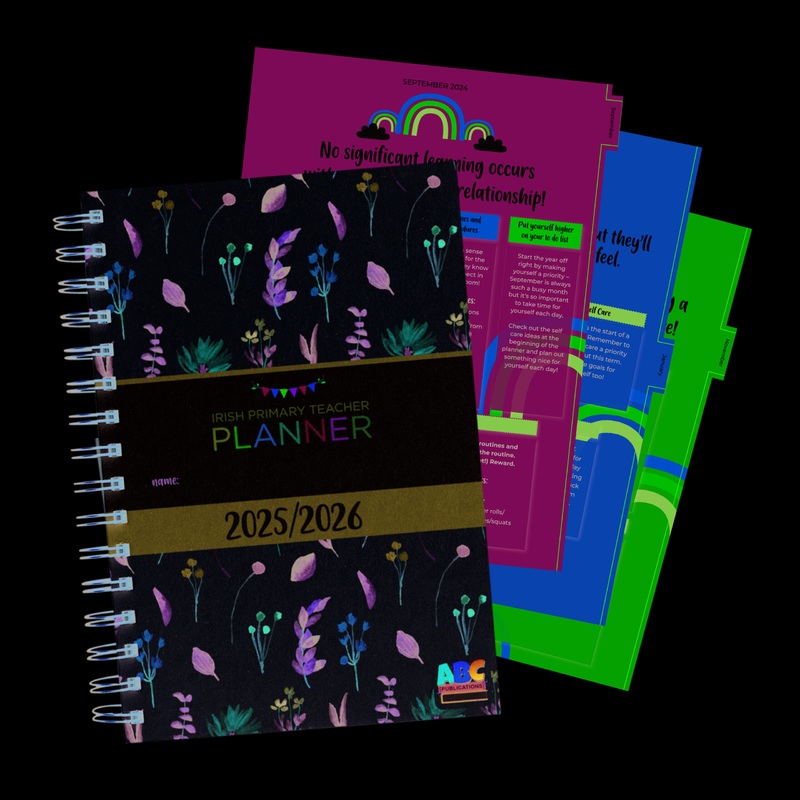 Irish Primary Teacher Planner 2025/2026  Flowers