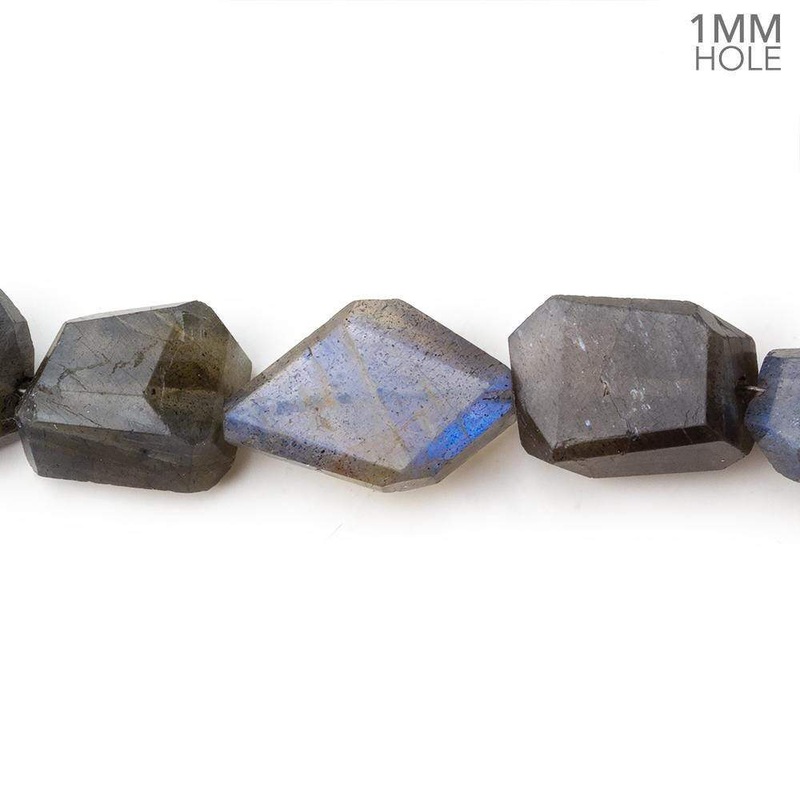 12×6-15x8mm Labradorite Faceted Nugget Beads 16 inch 30 pieces 1mm Hole (ONLINE ORDER ONLY)