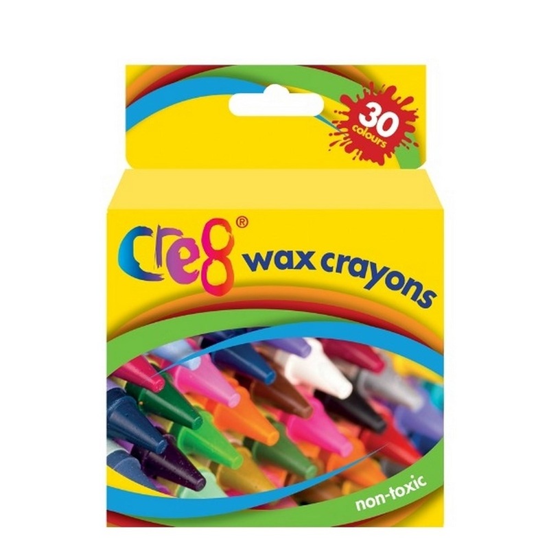 Cre8 Wax Crayons Set of 30 Colours