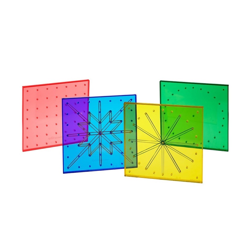 **Edx Education Translucent Geoboards 8 Set of 4