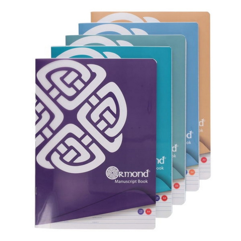 Ormond A4 120pg Durable Cover Manuscript Book Pack of 5