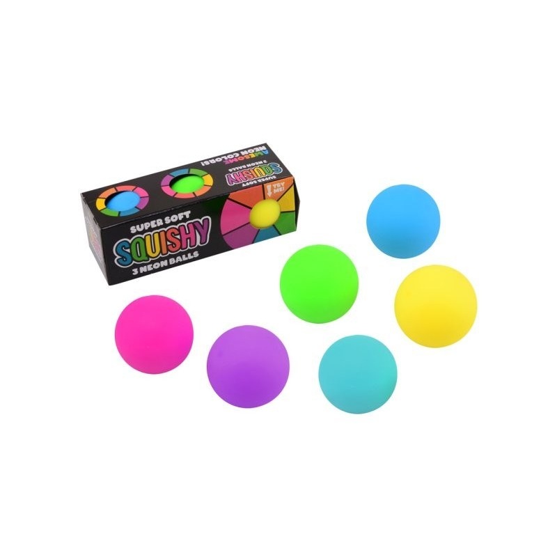 Squishy Ball Neon 50mm 3 pack
