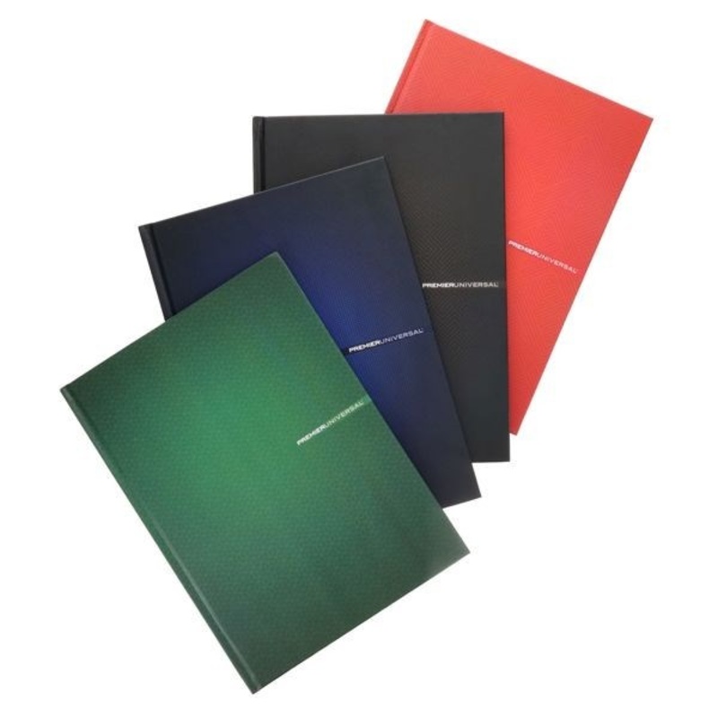 Premier Pack of 4 A4 160 Pg Notebooks (Asstd Colours)