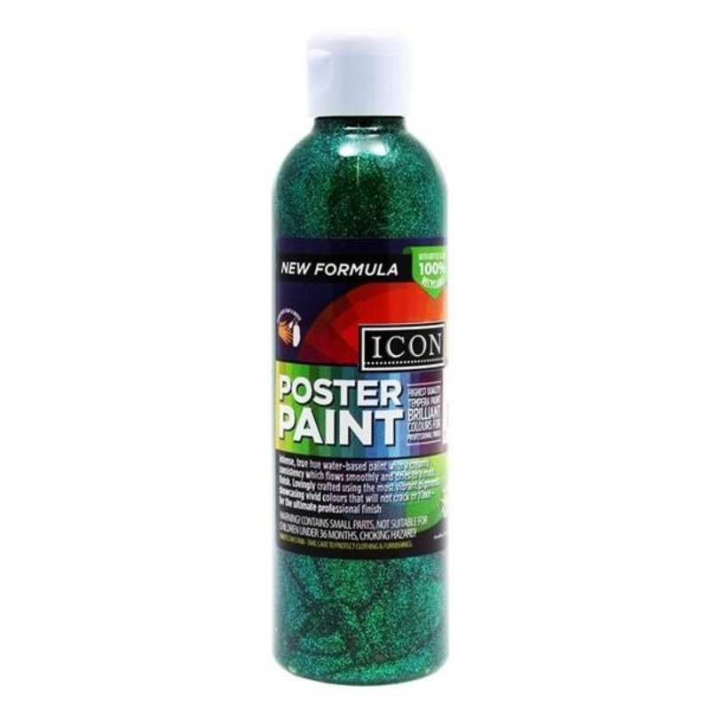 **Icon Glitter Paint 300ml Green