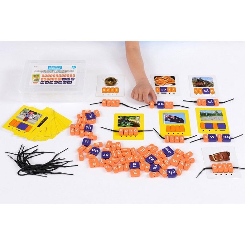 Systematic Phonics Threading Beads  Cvcc Ccvc Set Phase 4