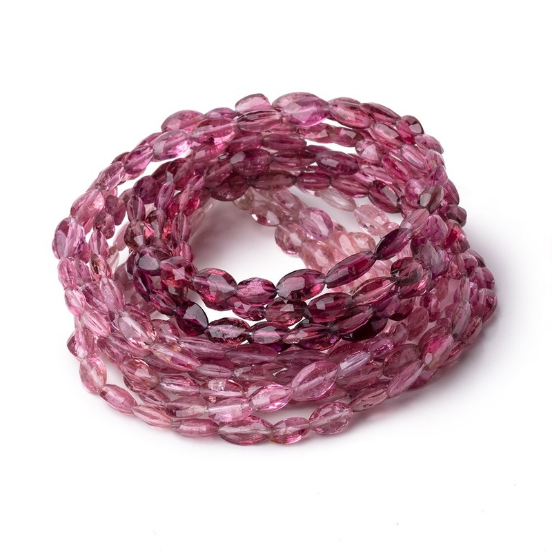 4×3-7x5mm Rubellite Tourmaline Faceted Marquise Beads 16.5 inch 58 pieces AA (ONLINE ORDER ONLY)