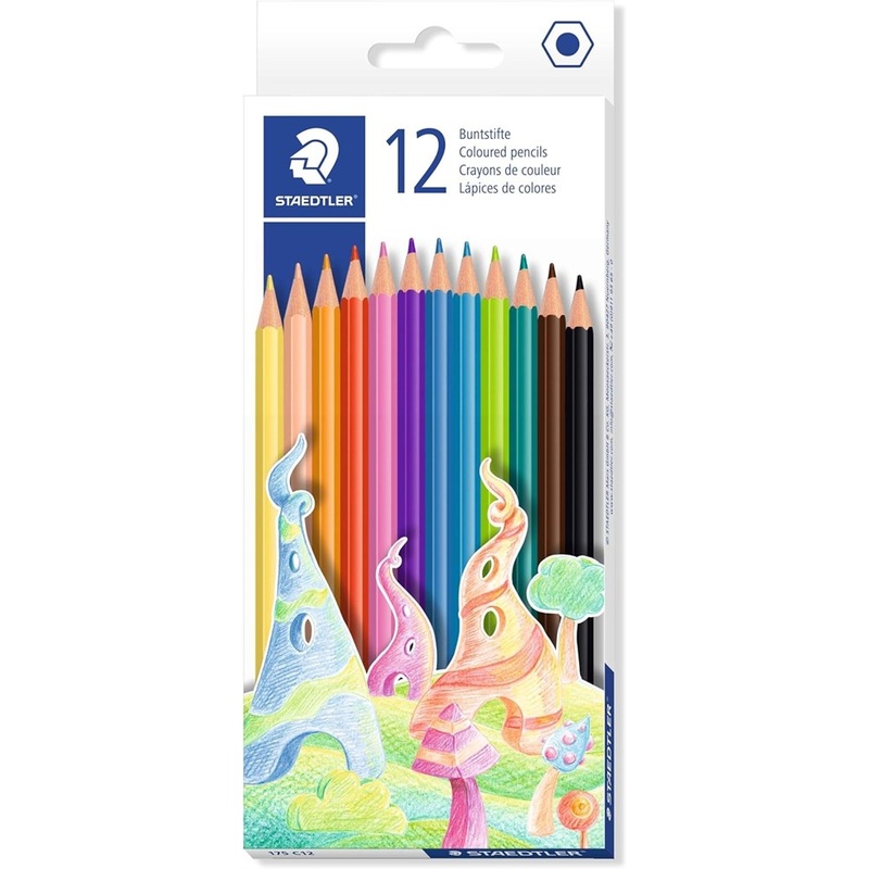 Staedtler 175 C12 Wood-Free Coloured Pencils  Box of 12 Assorted Colours