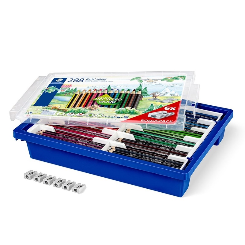 Staedtler Noris Colouring Pencils Classpack of 288pcs incl Gratnells Tray