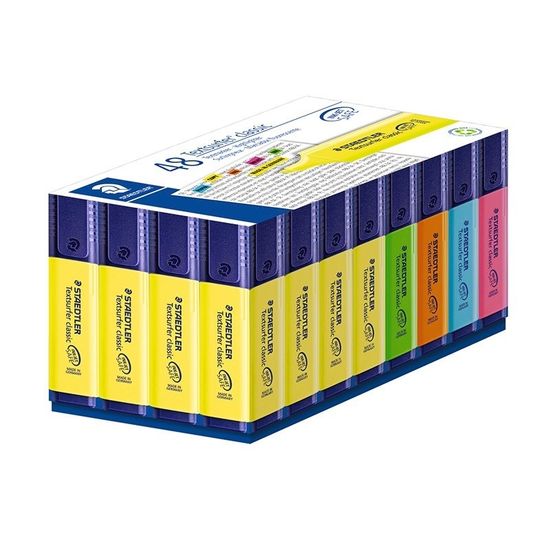 Staedtler Textsurfer Highlighters Asstd Colours Box of 48
