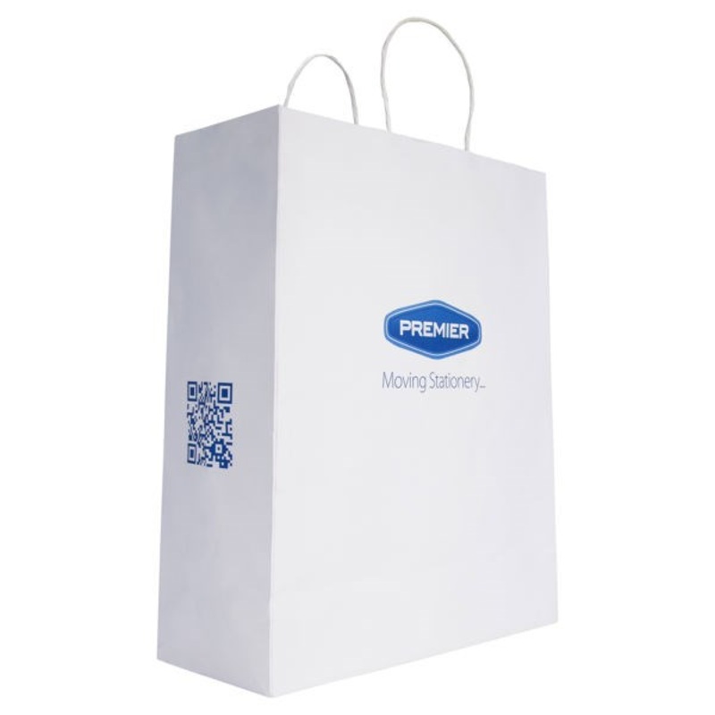 Kraft Party Bags with Handle Pack of 25  White