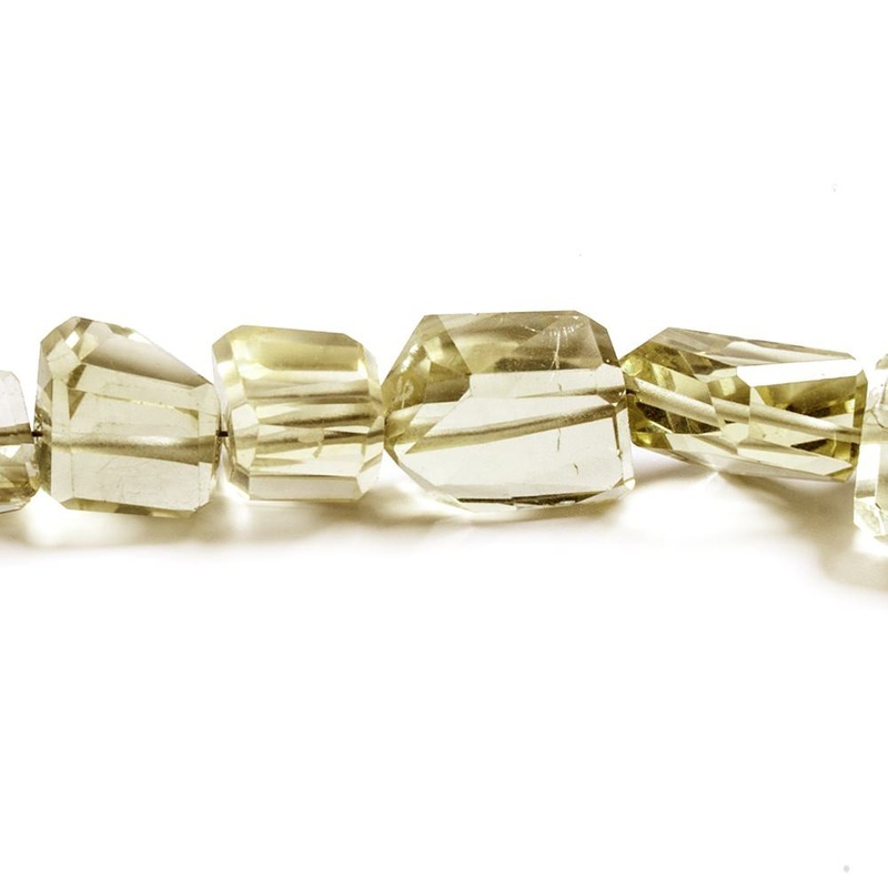 10×10-15x10mm Lemon Quartz faceted nugget beads 10 inch 20 pieces (ONLINE ORDER ONLY)