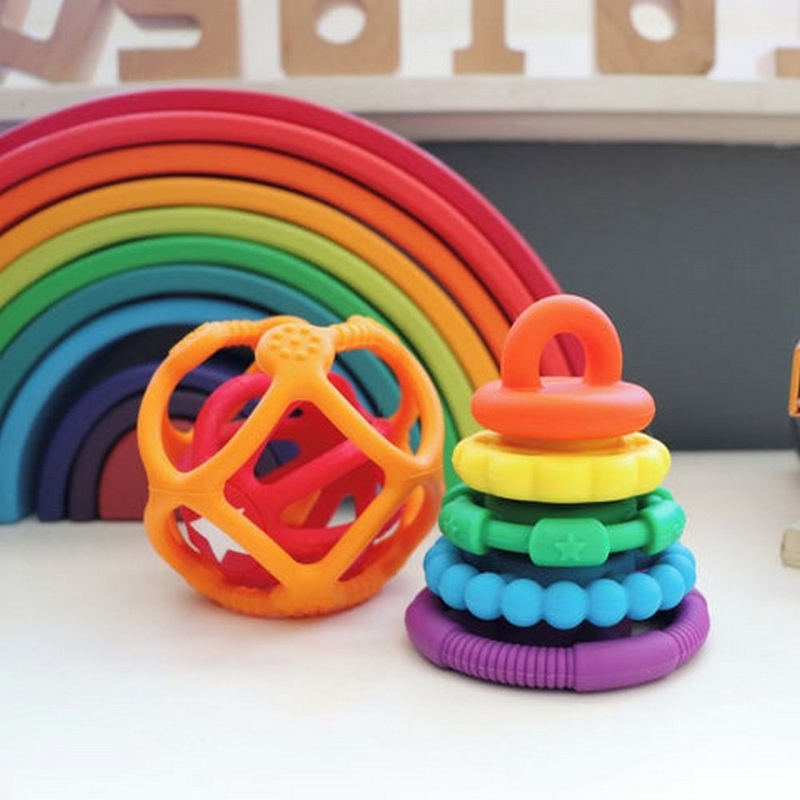 Rainbow Stacker & Teether  Bright