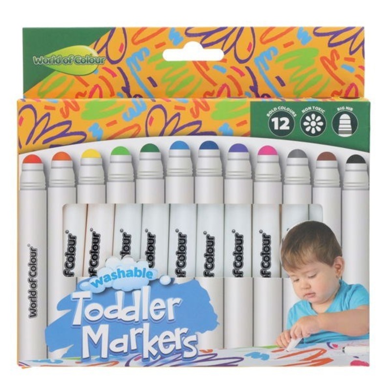 Washable Toddler Markers Pack of 12