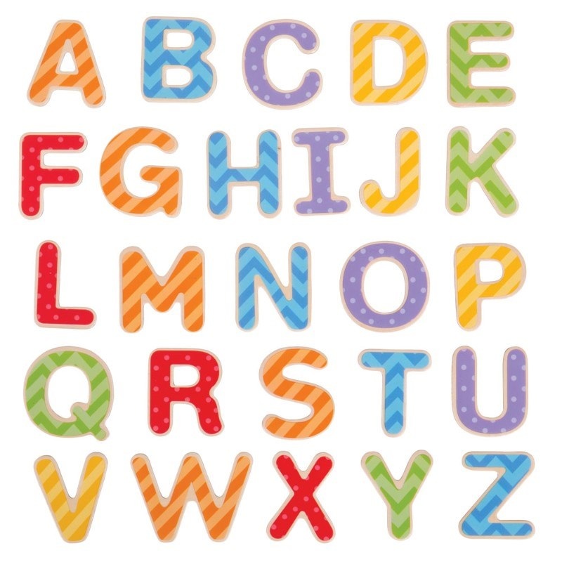 Wooden Magnetic Letters (Uppercase)