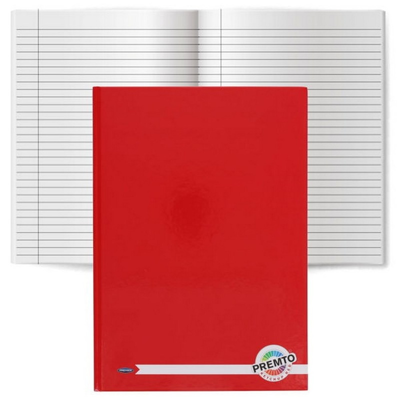 A4 160pg Hardcover Notebook  Ketchup Red
