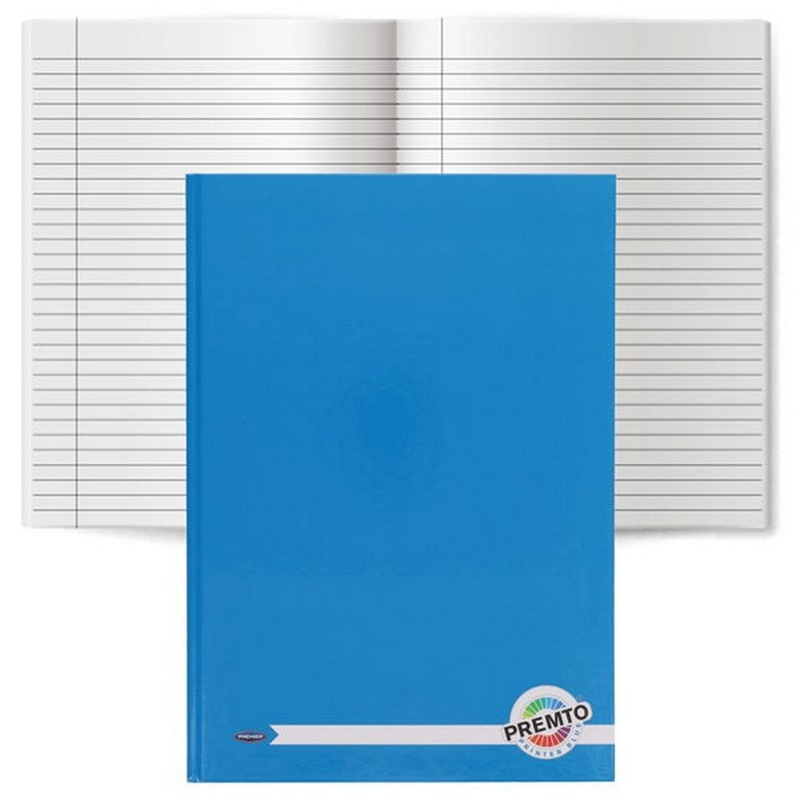 A4 160pg Hardcover Notebook  Printer Blue