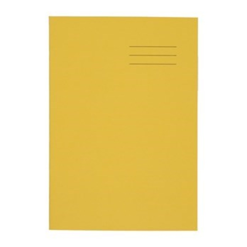 A4 Exercise Book 80 Page, 8mm Ruled With Margin, Yellow  Pack of 50