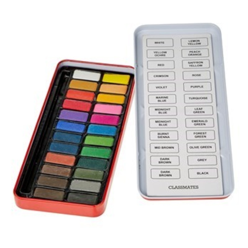 Classmates Watercolour Tin  24 Block