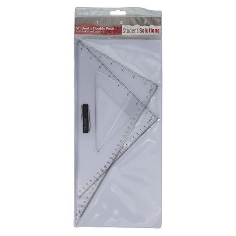 Student Solutions 2 Pack Set Squares