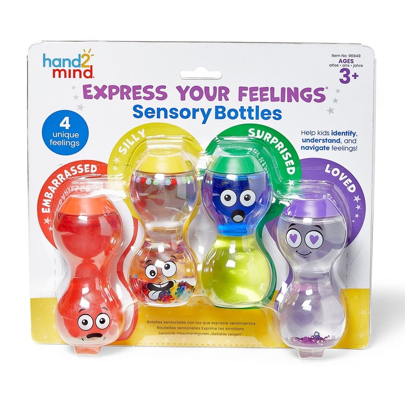 Express Your Feelings Sensory Bottles Embarassed, Silly, Surprised, Loved