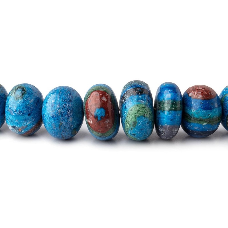 6-9mm Rainbow Calsilica Plain Rondelle Beads 16 inch 85 pieces (ONLINE ORDER ONLY)