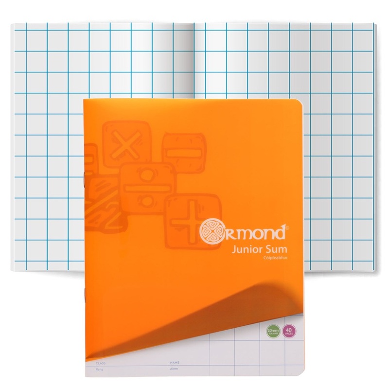 Durable Cover 20mm Sq Junior Sum Copy 40 Page  Pack of 20